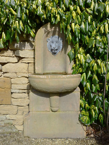 The Wall Fountain with Lion Mask