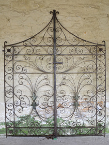 A pair of decorative wrought iron garden gates - ARCHITECTURAL HERITAGE