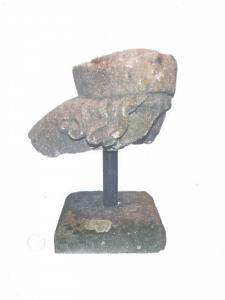 A carved Ham stone Gargoyle fragment
