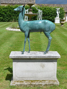 An early 20th century Neapolitan bronze deer 