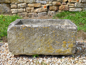 A small 19th century Cotswold stone trough