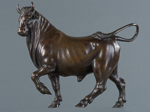 A Walking Bull by Antonio Susini (1558-1624) or Giovanni Francesco Susini (1585-1653)