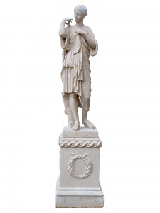 A French Late 19th Century terracotta figure of Diana de Gabies
