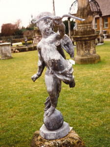 A 19th Century lead statue of Cupid