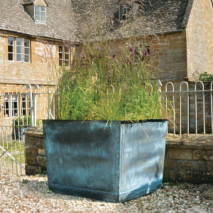 The Square Copper Garden Planter - Very Large