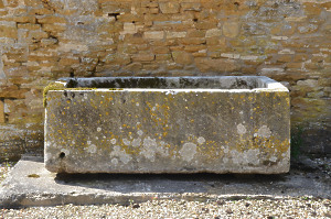 An 18th century large stone trough