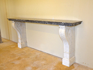 A late 19th century marble console table