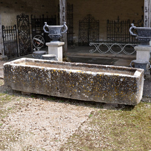  A large antique limestone trough