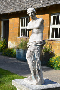An alabaster figure of the 'Venus de Milo'