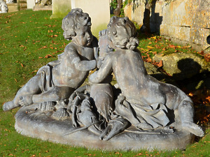 A 19th century French lead fountain