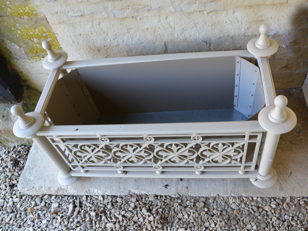 A pair of large cast iron Victorian planters