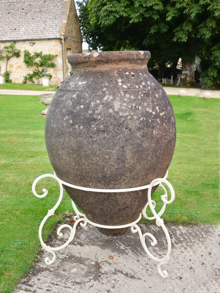 A 19th century terracotta amphora 