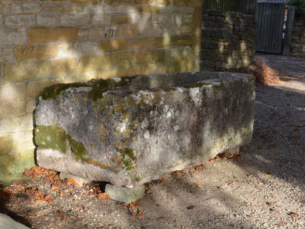 A large antique limestone trough with good weathering and patination