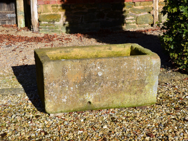 A 19th century carved Cotswold stone trough