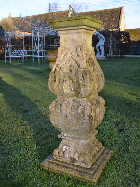 A late 19th century carved Bath stone sundial