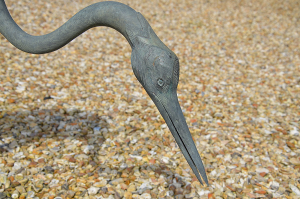  A Japanese Meiji Period (1868 – 1912) bronze crane