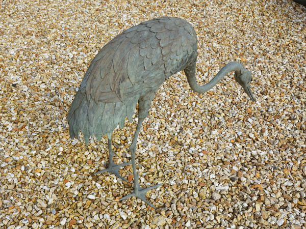  A Japanese Meiji Period (1868 – 1912) bronze crane