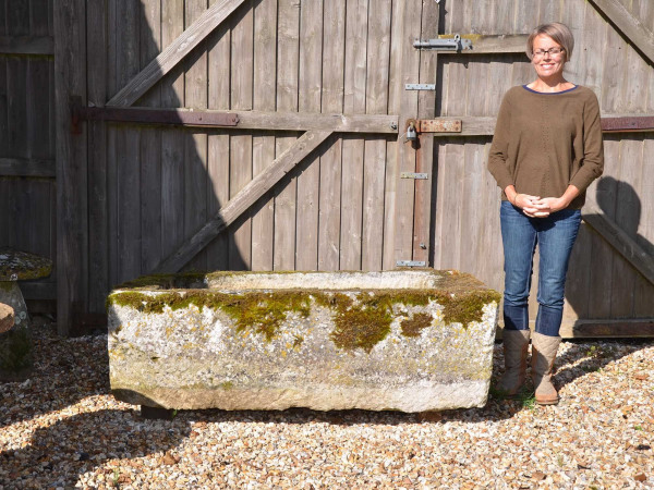 A large 18th century stone trough with good weathering and patination