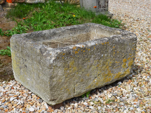 A small 19th century Cotswold stone trough
