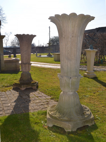 A pair of mid 19th Century composition stone garden vases by Austin and Seeley