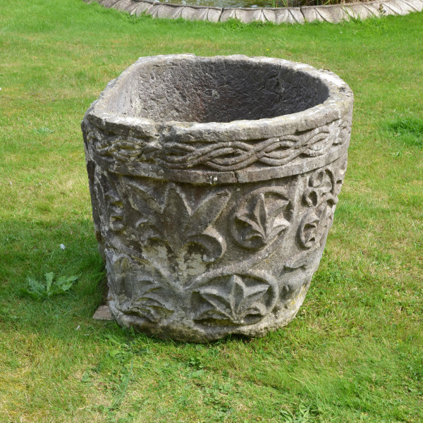 A late 19th century Istrian stone planter of irregular form