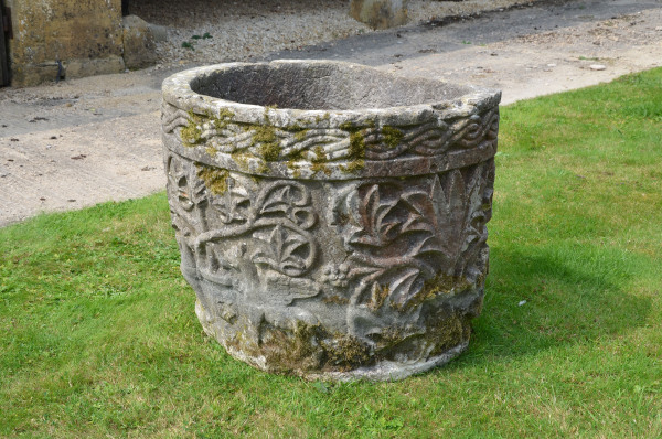 A late 19th century Istrian stone planter of irregular form