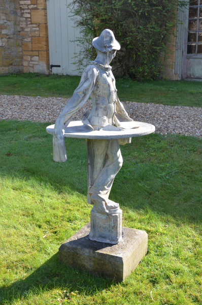 A lead figure of Pierrot by Gertrude Knoblock 1880 - 1964