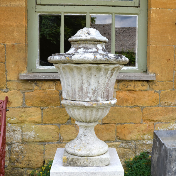 A Pair of late 18th century Portland stone finials