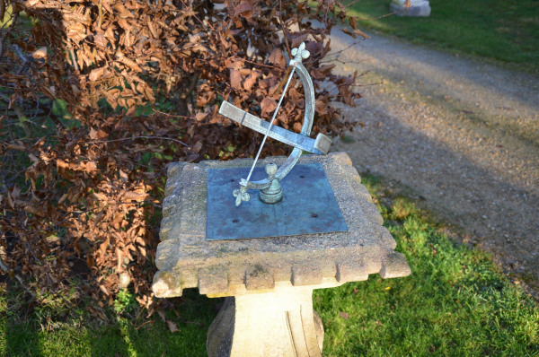 A carved Bath stone sundial base
