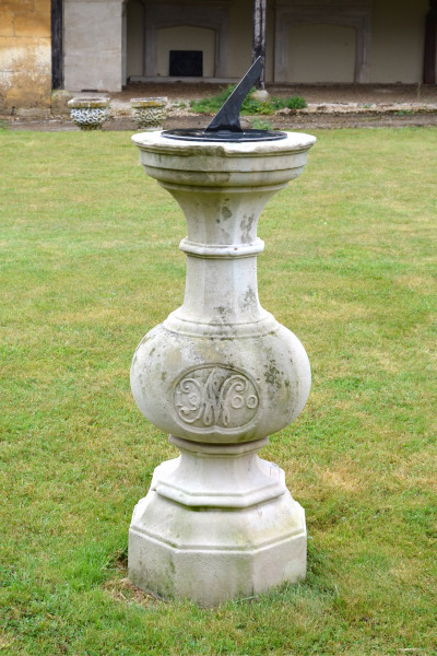 A large-scale Portland stone sundial pedestal