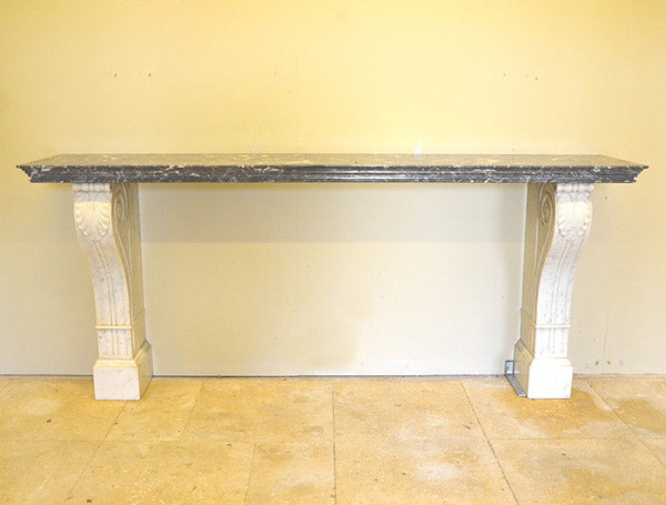 A late 19th century marble console table