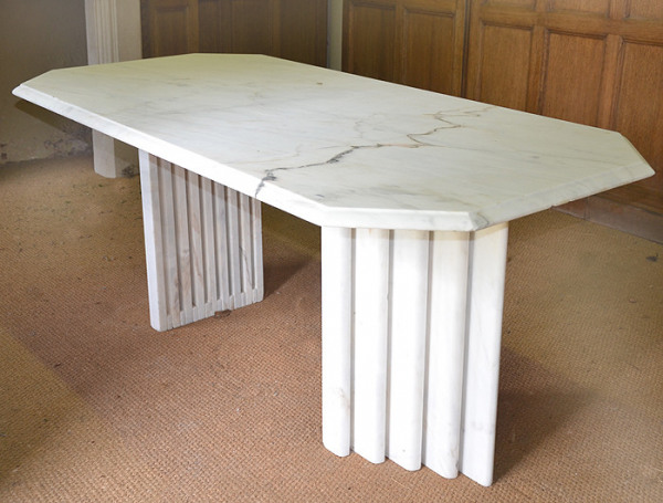 A marble table in the Art Deco style, circa 1930