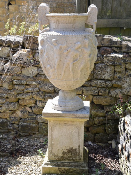 A mid 19th century weathered composition Townley Vase