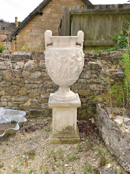 A mid 19th century weathered composition Townley Vase