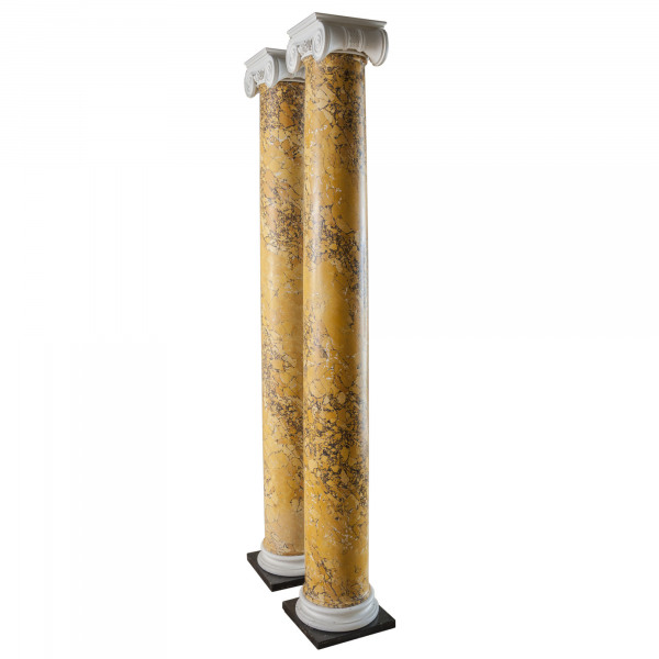 A pair of early 19th century scagliola columns