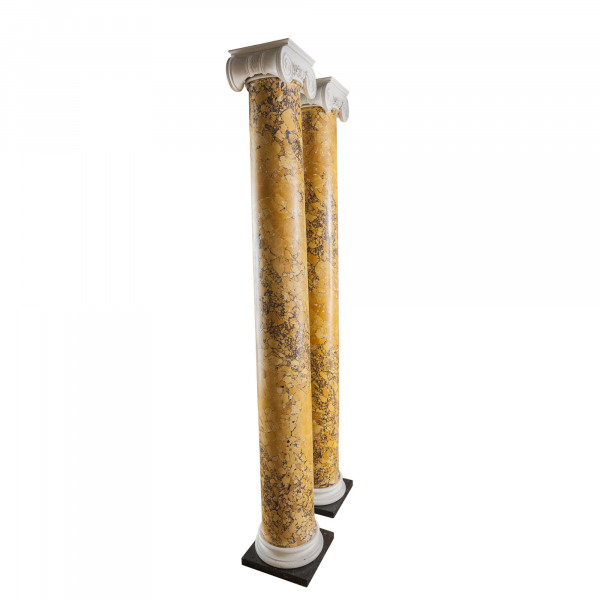 A pair of early 19th century scagliola columns