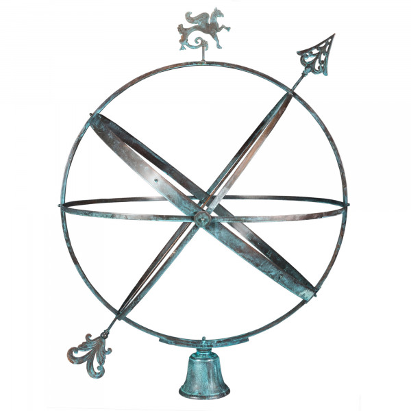 The Baluster Sundial Pedestal with Holborn Armillary Sphere with Griffin