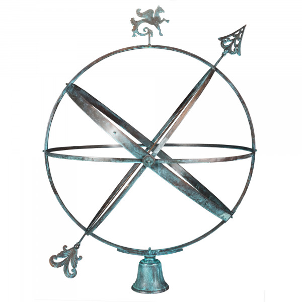 The Swagged Georgian Sundial Pedestal with Holborn Armillary Sphere with Griffin