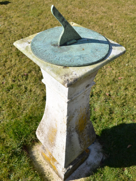 An elegant Georgian Portland stone sundial