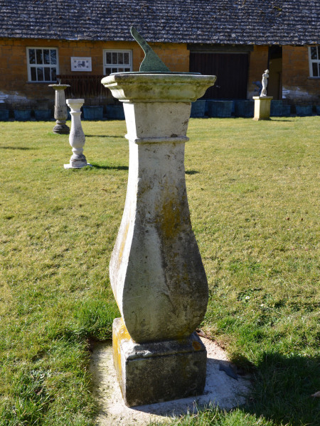 An elegant Georgian Portland stone sundial