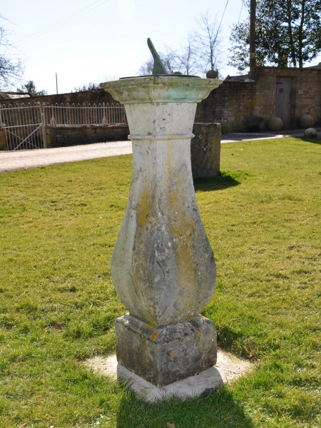 An elegant Georgian Portland stone sundial