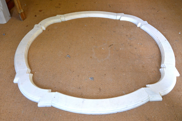 A late 19th century marble pool surround 