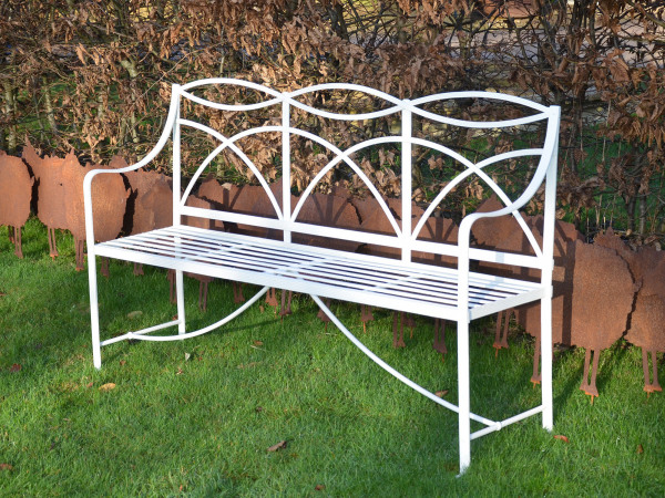 A Regency wrought iron garden bench
