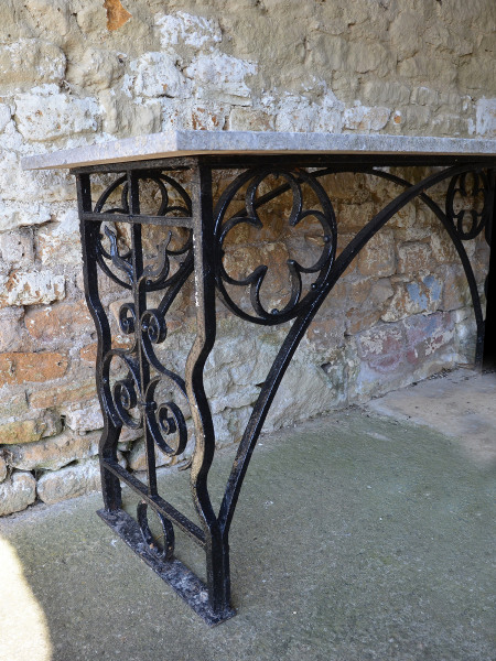 A Gothic wrought iron serving / potting table
