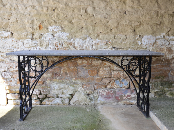 A Gothic wrought iron serving / potting table