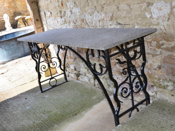 A Gothic wrought iron serving / potting table