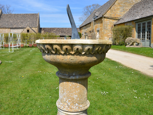An early 20th century Bath stone sundial pedestal 