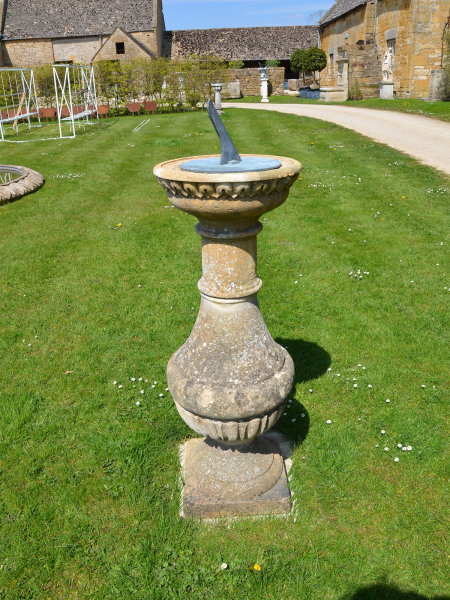 An early 20th century Bath stone sundial pedestal 