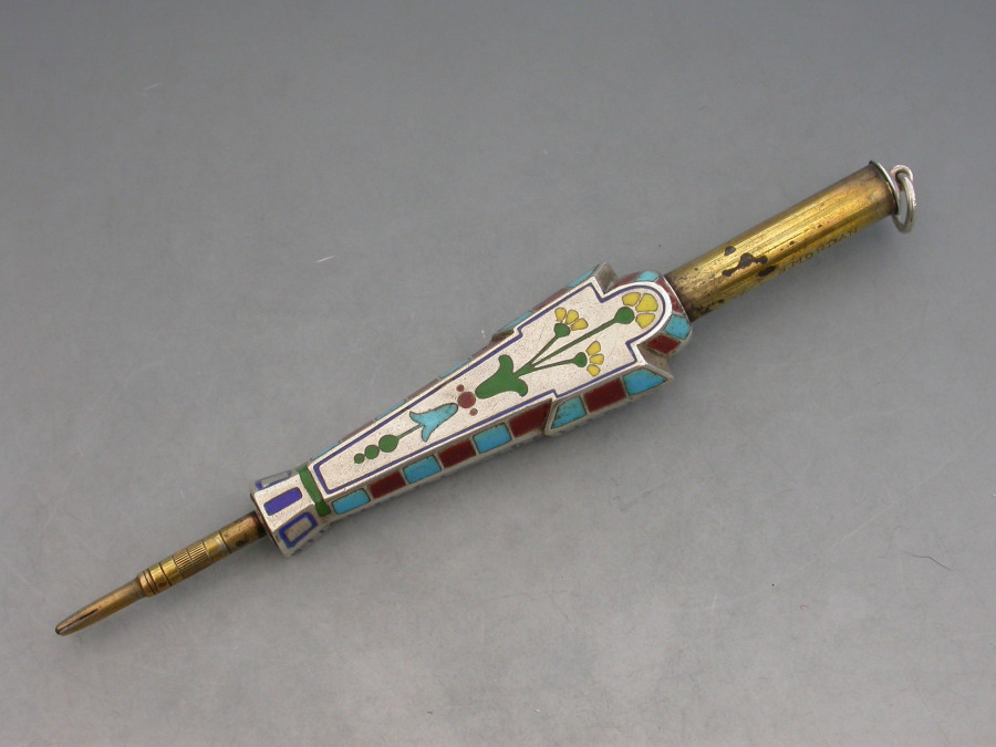 Victorian Novelty Silver & Enamel Egyptian Mummy Propelling Pencil by ...