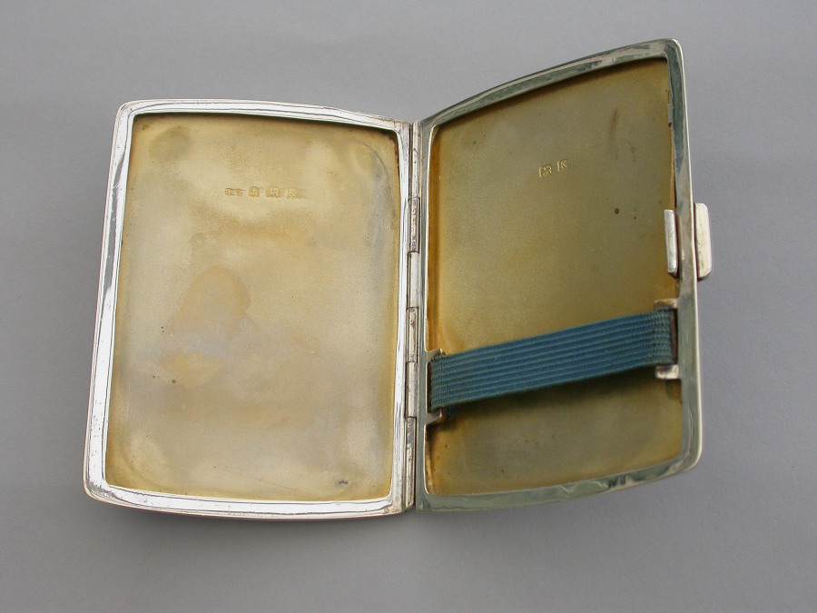 Art Deco Charlton and Co Enamelled Cigarette Case, ca. 1920s For